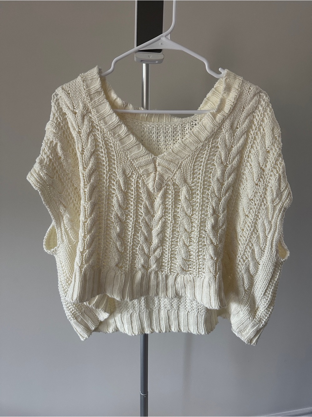 Cream Cable Knit Oversized Womens Sweater